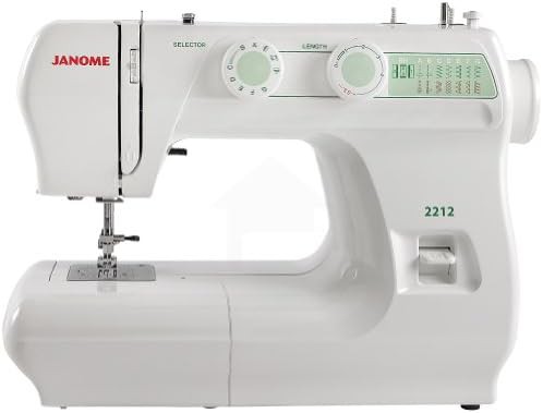 Front-loading mechanical sewing machine with twelve stitches