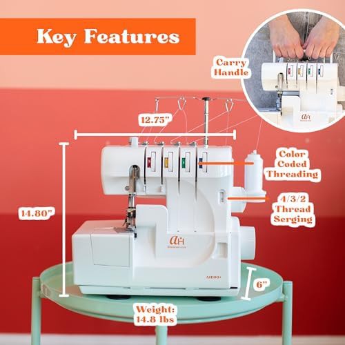 Portable serger with differential feed system — photo 3
