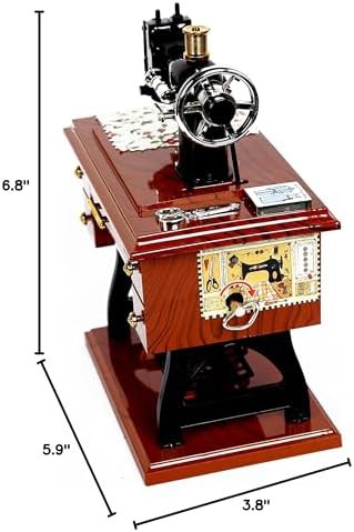Vintage style sewing machine music box — photo 5