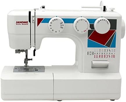 White nineteen stitch sewing machine with automatic threader