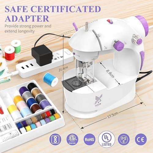 Mini Beginner Sewing Machine with Fabrics — photo 4