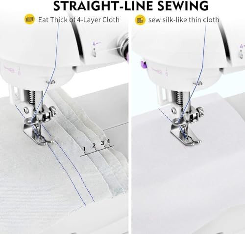 White portable beginner sewing machine — photo 4
