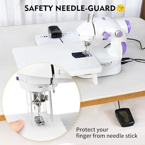 White portable beginner sewing machine — photo 5