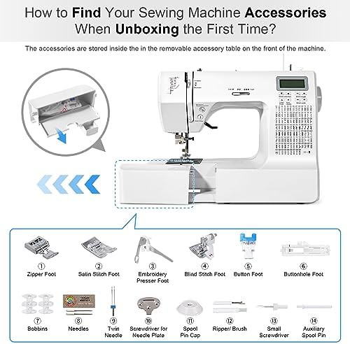 Computerized embroidery sewing machine with built-in stitches — photo 3