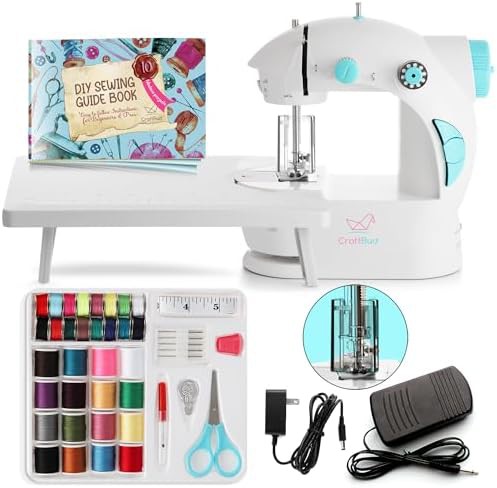 Mini sewing machine with foot pedal