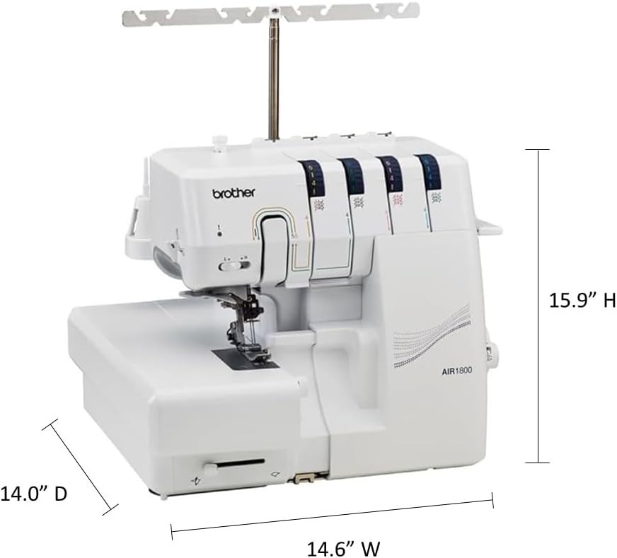 Air serger sewing machine with jet air threading — photo 3