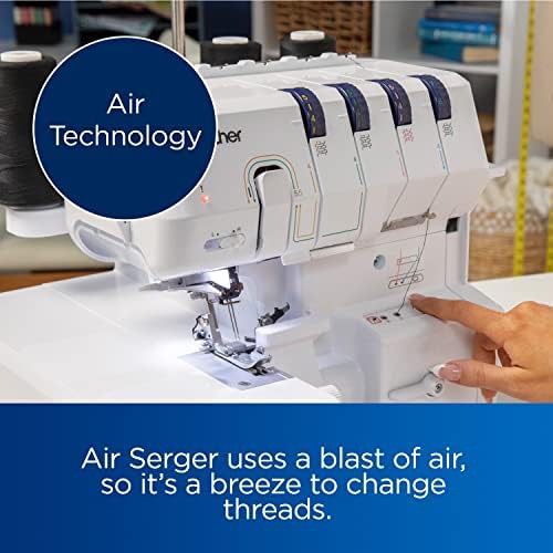 Air serger sewing machine with jet air threading — photo 4