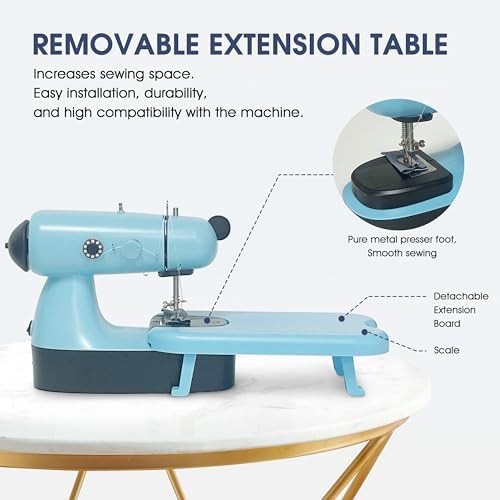 Blue mini computerized travel sewing machine — photo 4
