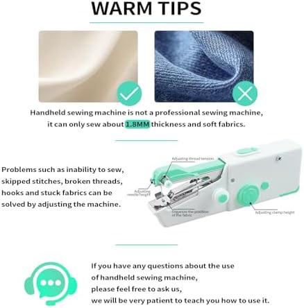 Rechargeable cordless handheld sewing machine blue — photo 5