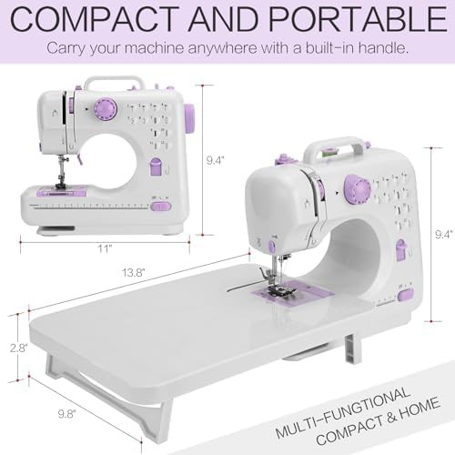 Compact beginner sewing machine with accessory kit — photo 3