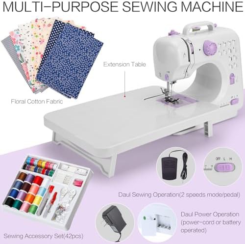 Compact beginner sewing machine with accessory kit — photo 4