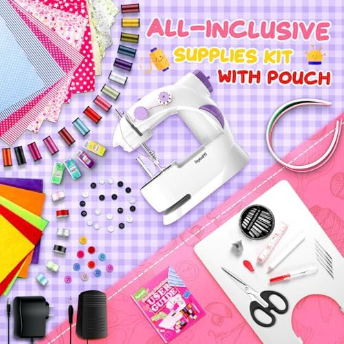 Purple mini sewing machine for denim — photo 3