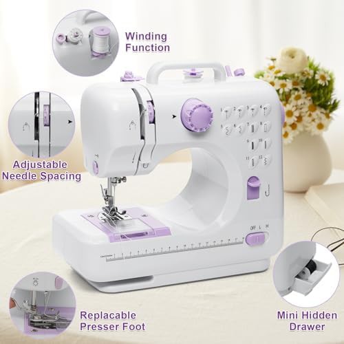 Small Beginner Sewing Machine with LED Light — photo 4