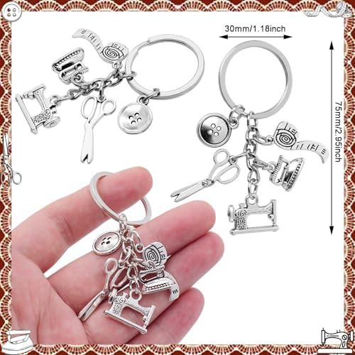 Alloy Quilting Keyrings Ten Piece Set — photo 4
