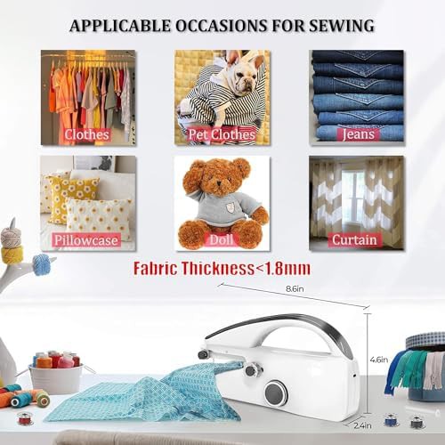 White electric handheld sewing machine — photo 3