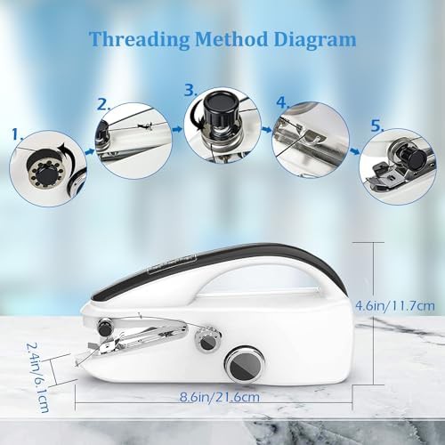 White electric handheld sewing machine — photo 4