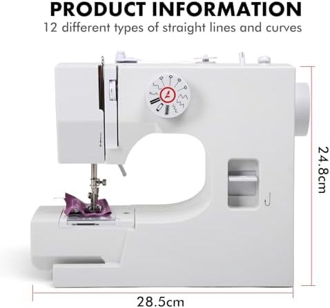 Red portable mini dual speed sewing machine — photo 4