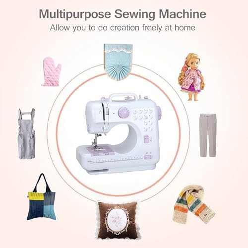 Purple Mini Sewing Machine with Accessory Kit — photo 4