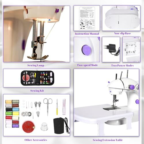 Automatic mini sewing machine with expansion table — photo 3
