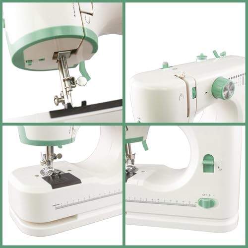 White and green portable sewing machine — photo 5