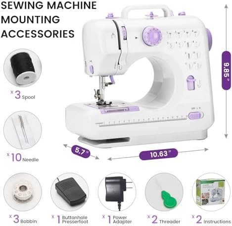 Mini sewing machine with foot pedal — photo 4