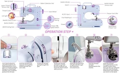 Portable twelve stitch machine for beginners — photo 3