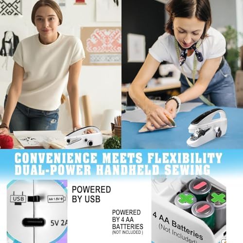 White cordless heavy duty handheld sewing machine — photo 5