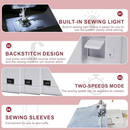 Mini Sewing Machine with 42 Piece Accessory Kit — photo 4