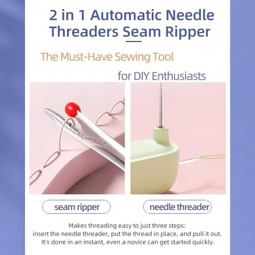 Green automatic needle threader and seam ripper — photo 4