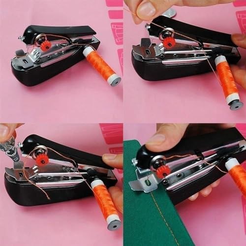 Blue mini manual handheld sewing machine — photo 4