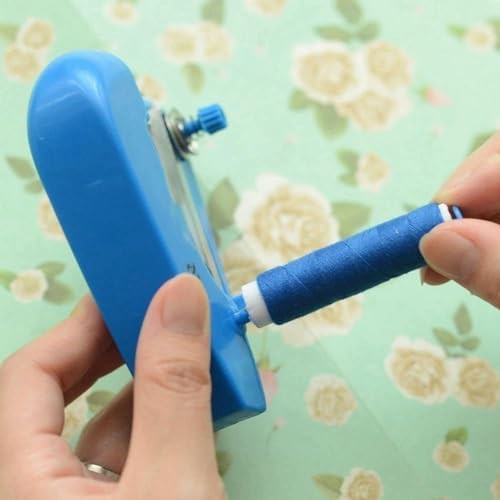 Blue mini manual handheld sewing machine — photo 5