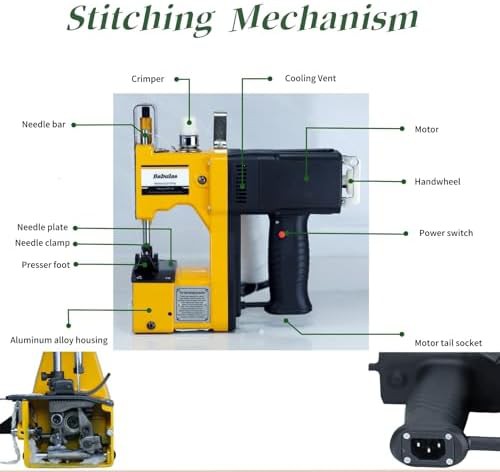 Yellow industrial bag sewing machine — photo 5