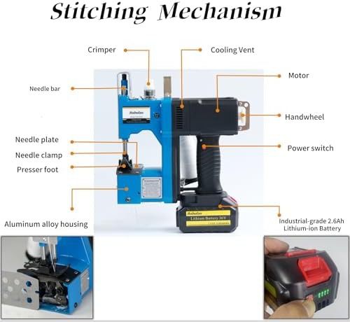 Industrial bag closer with lithium battery — photo 4