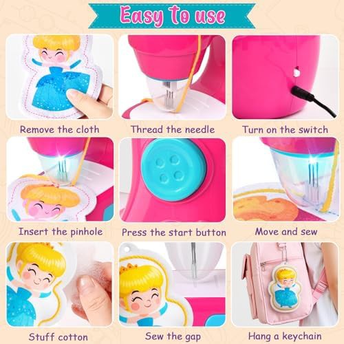 Mini sewing machine toy kit for kids — photo 4