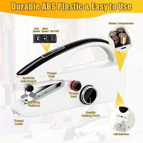 White Handheld Portable Stitching Machine — photo 4