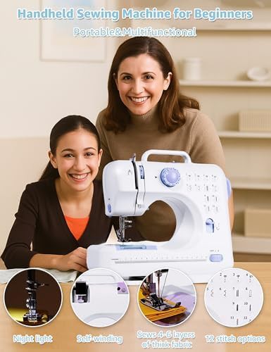 Blue mini sewing machine for mending — photo 3