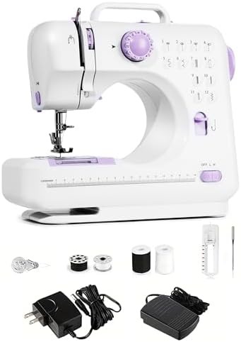Purple mini sewing machine for beginners