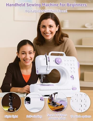 Purple mini sewing machine for beginners — photo 3