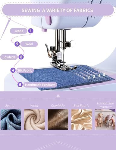 Purple mini sewing machine for beginners — photo 4
