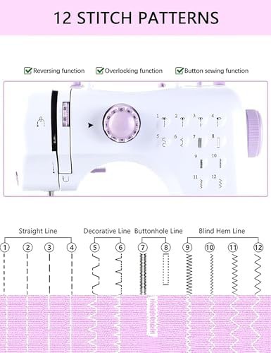 Purple mini sewing machine for beginners — photo 5