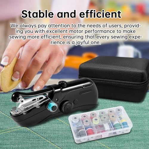 Black beginner sewing kit with storage — photo 3