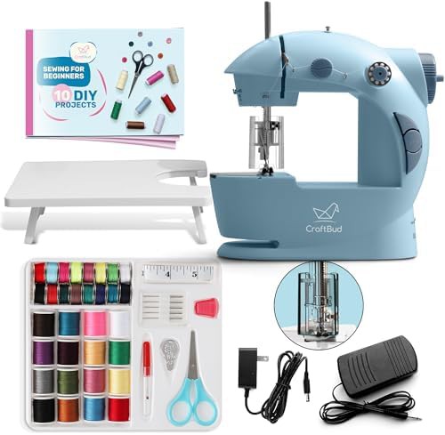 Mini sewing machine with LED light