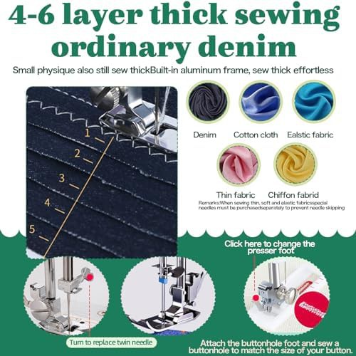 Portable machine with sixteen built-in stitches — photo 4