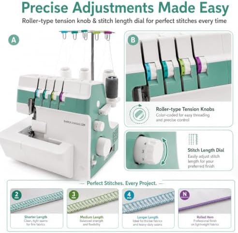 Electric overlock machine for industrial use — photo 4