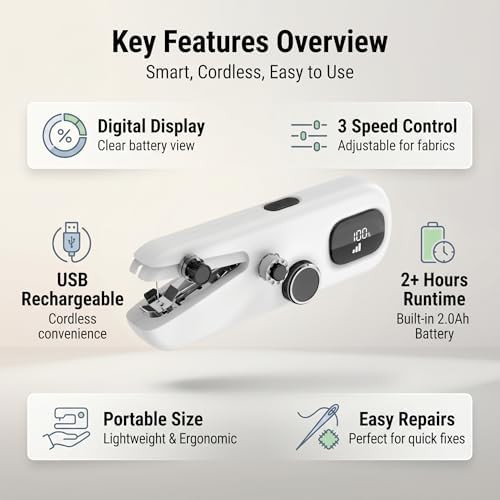 Rechargeable Cordless Handheld Sewing Machine — photo 3