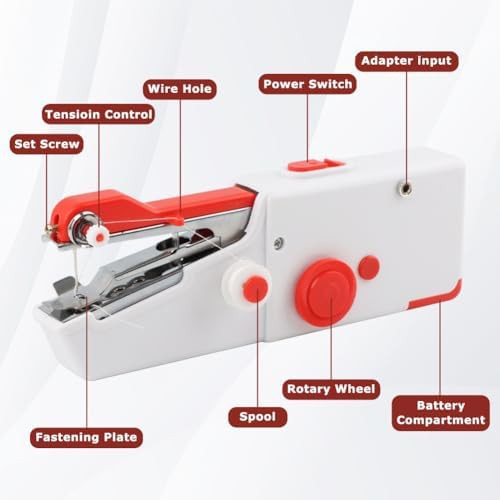White and Red Handheld Travel Stitcher — photo 3