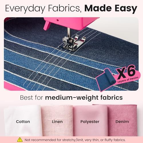 Bright pink portable machine with extension table — photo 5