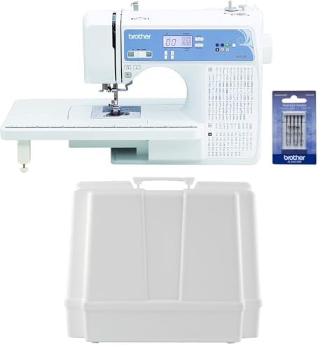 Computerized quilting machine with wide table