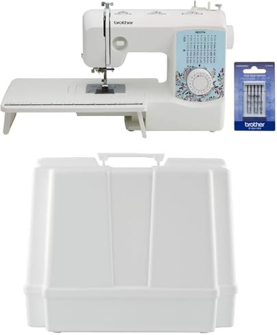 Quilting machine with wide table and case