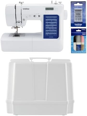 Computerized sewing machine with storage case